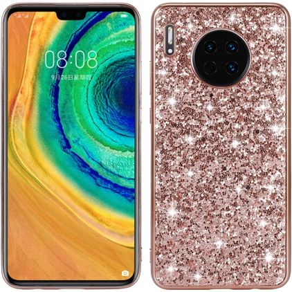 Mobigear Glitter Coque Huawei Mate 30 Coque arrière Rigide - Rose doré