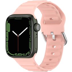 Mobigear Bumpy Bracelet Silicone Apple Watch Fermeture boucle ardillon - 42/41/40/38 mm - Rose