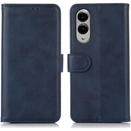 Mobigear Wallet Housse Samsung Galaxy S25 Edge Etui Porte-Monnaie - Bleu