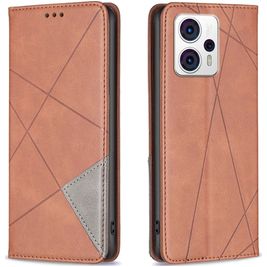 Mobigear Rhombus Slim Housse Motorola Moto G23 Etui - Marron