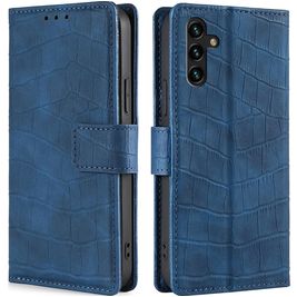 Mobigear Croco Housse Samsung Galaxy A04s Etui Porte-Monnaie - Bleu