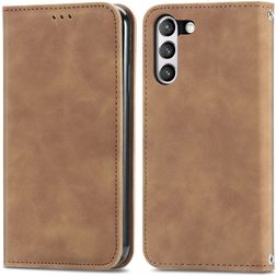 Mobigear Retro Slim Samsung Galaxy S21 FE Étui Portefeuille - Marron