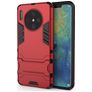 Mobigear Armor Stand Coque Huawei Mate 30 Coque arrière Rigide Anti-Chocs avec Support Amovible - Rouge