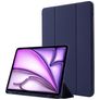 Mobigear Tri-Fold Gel Coque iPad Air 13 Pouces (2024) Etui en TPU,Similicuir + Porte-crayon - Dark Blue