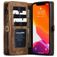 Caseme 008 Housse iPhone 12 Etui avec Coque Détachable Porte-Monnaie - Marron