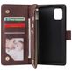 Mobigear Zipper Housse Samsung Galaxy A51 Etui Porte-Monnaie - Marron