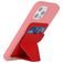 Mobigear Folding Snap-On - Porte Cartes en - 3 Cartes - Compatible MagSafe - Rouge