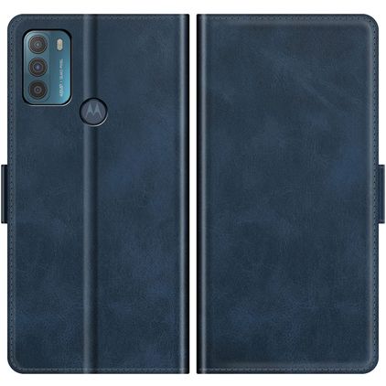 Mobigear Slim Magnet Housse Motorola Moto G50 Etui Porte-Monnaie - Bleu