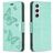Mobigear Butterfly Housse Samsung Galaxy S24 Etui Porte-Monnaie - Vert