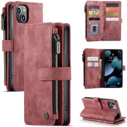 CaseMe C30 iPhone 13 Étui Portefeuille - Rouge
