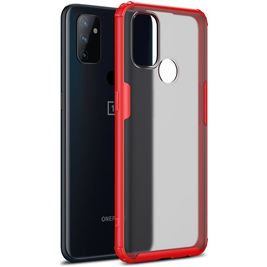 Mobigear Shockproof Coque OnePlus Nord N100 Coque arrière Rigide Anti-Chocs - Rouge