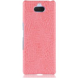 Mobigear Croco Coque Sony Xperia 10 Plus Coque arrière Rigide - Rose