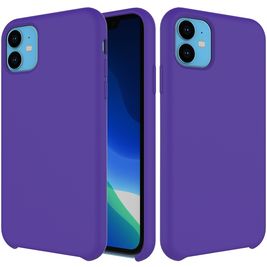 Mobigear Rubber Touch Coque iPhone 11 Coque arrière en Silicone - Violet
