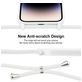 Mobigear Lanyard iPhone 14 Pro Max Coque avec cordon en Silicone - Blanc