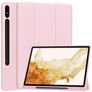 Mobigear Tri-Fold Gel Coque Samsung Galaxy Tab S9 Plus Etui en TPU,Similicuir + Porte-crayon - Rose