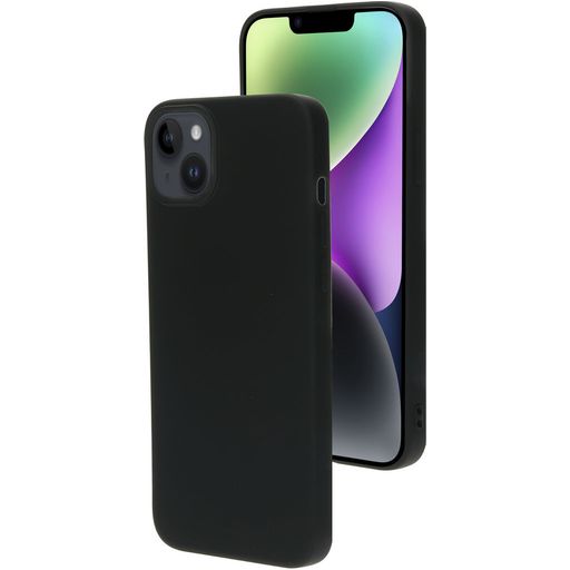 Mobiparts Coque iPhone 14 Plus Coque arrière en Silicone - Noir