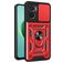 Mobigear Armor Ring Cam Slide Coque Xiaomi Redmi 10 5G Coque arrière Rigide Anti-Chocs avec Anneau-Support et Protecteur Lentilles - Rouge