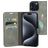 Mobiparts Classic Wallet Housse iPhone 15 Pro Max Etui Porte-Monnaie - Granite Grey