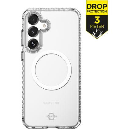 ITSKINS Level 2 HybridMagClear R Transparent Samsung Galaxy S25 FE MagSafe Plastique rigide Coque arrière Antichoc - Transparent