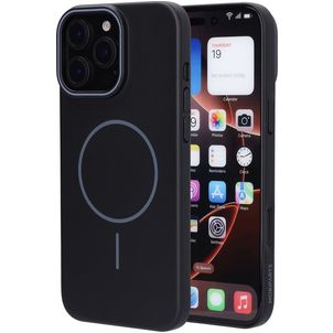 Mobiparts Slim Line Coque iPhone 16 Pro Max MagSafe Coque arrière Rigide - Onyx Black