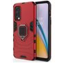 Mobigear Armor Ring Coque OnePlus Nord 2 Coque arrière Rigide Anti-Chocs avec Anneau-Support - Rouge