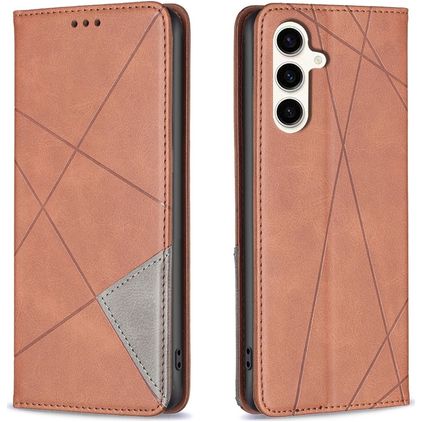 Mobigear Rhombus Slim Housse Samsung Galaxy S24 FE Etui - Marron