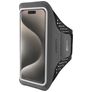 Mobiparts Comfort Fit Brassard Téléphone iPhone 15 Pro Brassard Coque de Sport en Neoprène - Noir
