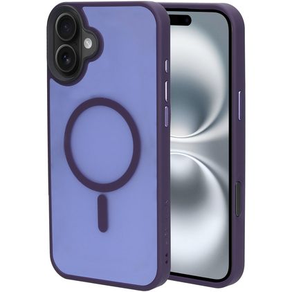 Mobiparts Hardcover Coque iPhone 16 Plus MagSafe Coque arrière Rigide - Satin Purple