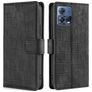 Mobigear Croco Housse Motorola Edge 30 Fusion Etui Porte-Monnaie - Noir