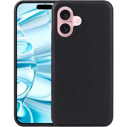 Mobigear Basics Coque iPhone 16 Coque arrière en TPU Souple - Noir