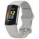 Mobigear Sport Dual Bracelet Silicone Fitbit Charge 5 Fermeture à clou et passant - Gris