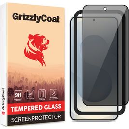 GrizzlyCoat AlignPro AntiSpy Samsung Galaxy S25 Edge Verre trempé Protection d'écran Confidentialité - Compatible Coque + Cadre d'installation - Noir