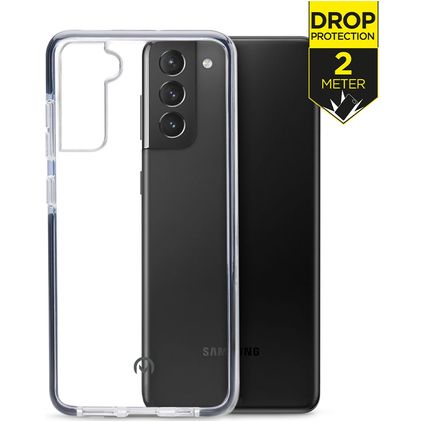 Mobilize Shatterproof Samsung Galaxy S21 Plus Plastique rigide Coque arrière Antichoc - Transparent / Noir