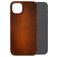 Mobilize Premium Coque iPhone 15 Plus MagSafe Coque arrière en Cuir Véritable - Burned Cognac
