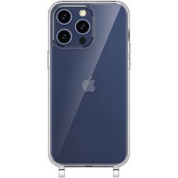 Mobigear Mix & Match Transparent iPhone 15 Pro Max TPU souple Coque avec cordon - Transparent
