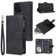 Mobigear Zipper Housse iPhone 12 Pro Max Etui Porte-Monnaie - Noir