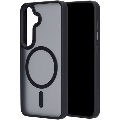 Mobiparts Hardcover Coque Samsung Galaxy S25 MagSafe Coque arrière Rigide - Satin Black