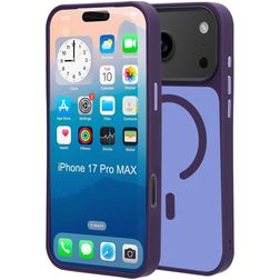 Mobiparts Hardcover iPhone 17 Pro Max MagSafe Plastique rigide Coque arrière - Satin Purple