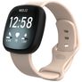 Mobigear Sport Dual Bracelet Silicone Fitbit Sense Fermeture à clou et passant - Sand Pink