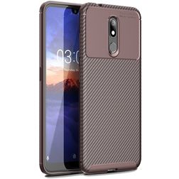 Mobigear Racing Coque Nokia 3.2 Coque arrière en TPU Souple - Marron