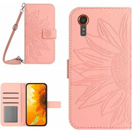 Mobigear Sunflower Housse Samsung Galaxy Xcover 7 Etui Porte-Monnaie - Rose