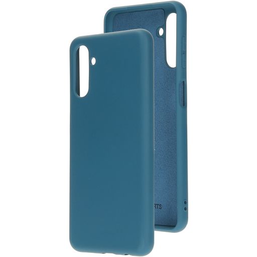 Mobiparts Coque Samsung Galaxy A13 4G Coque arrière en Silicone - Blueberry Blue