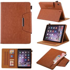 Mobigear Luxury Coque iPad 9 (2021) Etui + Porte-crayon - Marron