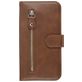Mobigear Zipper Housse Samsung Galaxy S20 Etui Porte-Monnaie - Marron