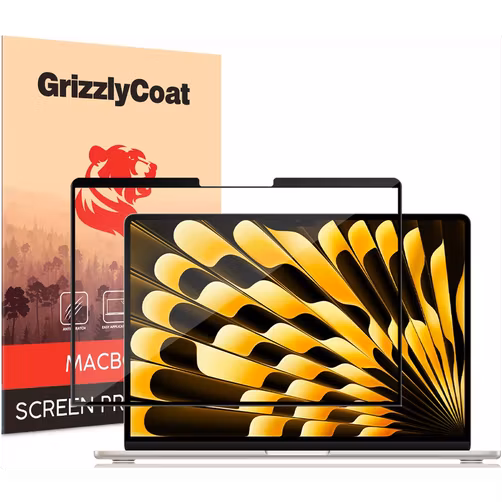 GrizzlyCoat Premium MacBook Air 15 Pouces (2023-2026) Protection d'écran Film - Compatible Coque