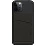 Nudient Magnet Thin - Porte Cartes en en Cuir véritable - 3 Cartes - Compatible MagSafe - Ink Black