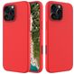 Mobigear Rubber Touch Coque iPhone 16 Pro Coque arrière en Silicone - Rouge