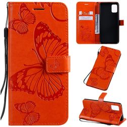 Mobigear Butterfly Housse Samsung Galaxy A51 Etui Porte-Monnaie - Orange