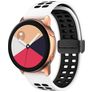 Mobigear Sport Plus Mag Bracelet Silicone pour Smartwatch Fermeture magnétique - 22 mm - Noir / Blanc
