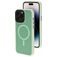 Mobiparts Hardcover Coque iPhone 14 Pro Max MagSafe Coque arrière Rigide - Satin Light Green